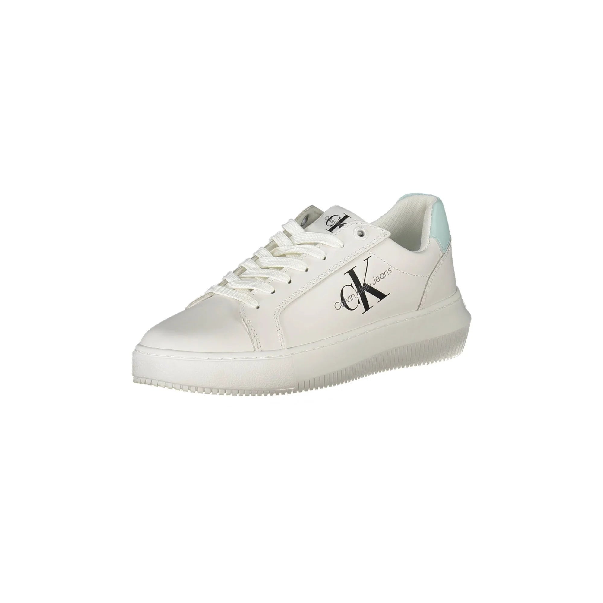 CALVIN KLEIN Scarpe Sneakers Donna Bianche con Dettagli a Contrasto Bianco - foto prodotto